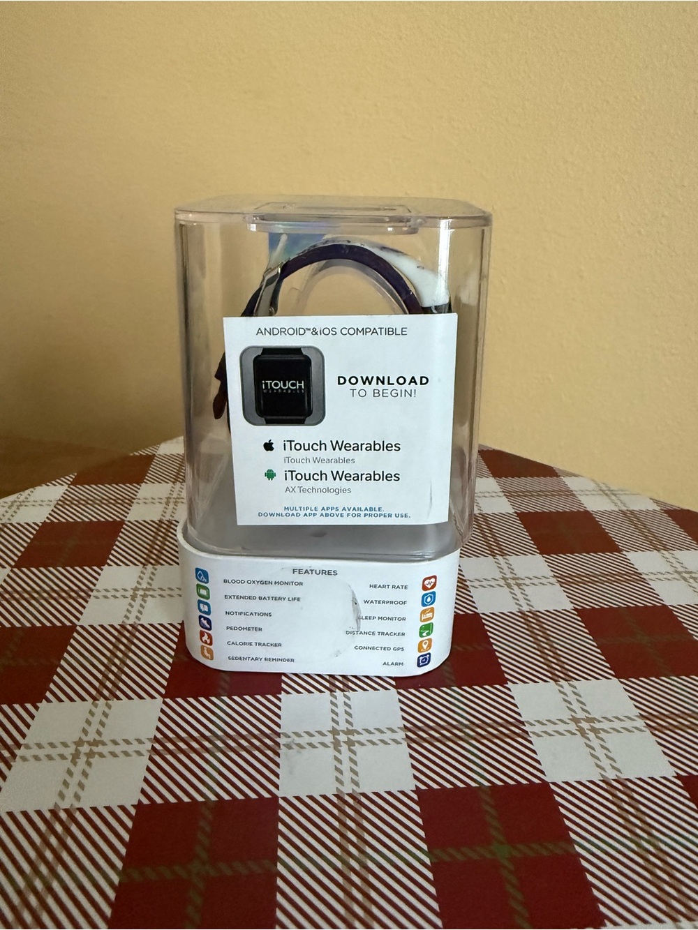 Fitness Tracker Band - White Marble and Purple NWOT open box - Picture 2 of 2